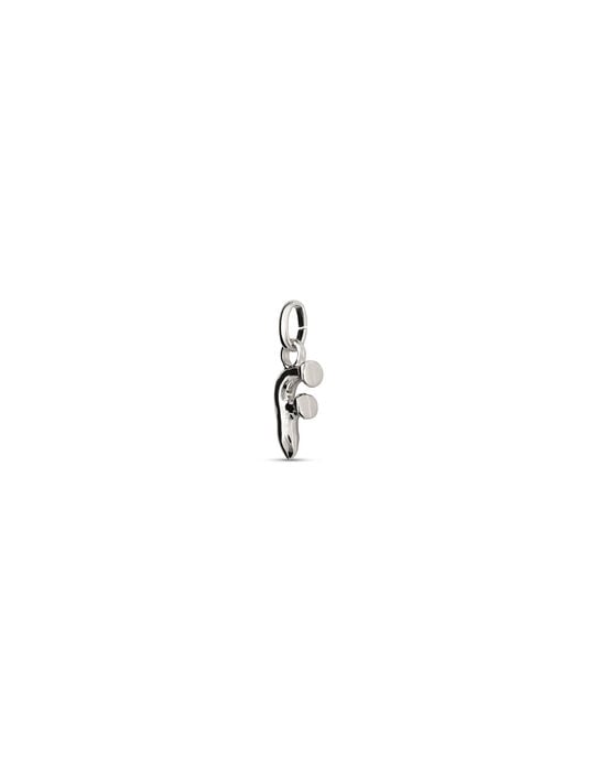 Small F initial charm, Silver, large